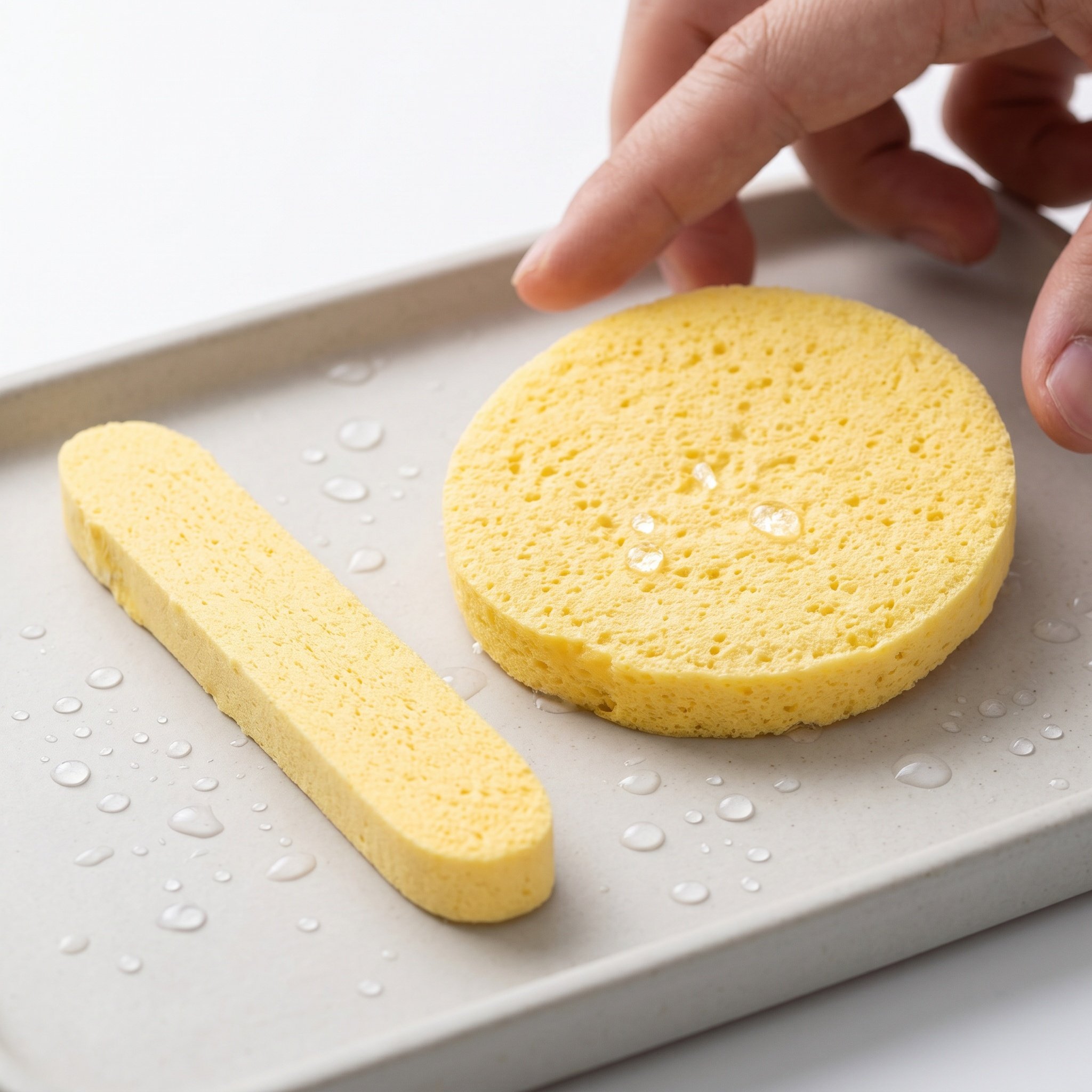 Beauty Makeup Sponge - Round Compressed Makeup Facial Sponge Soft