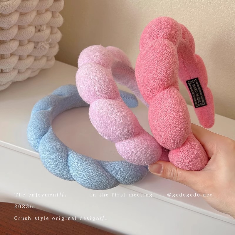 Beauty Makeup Sponge - Retro Puffy Hair Band Sponge Headbands
