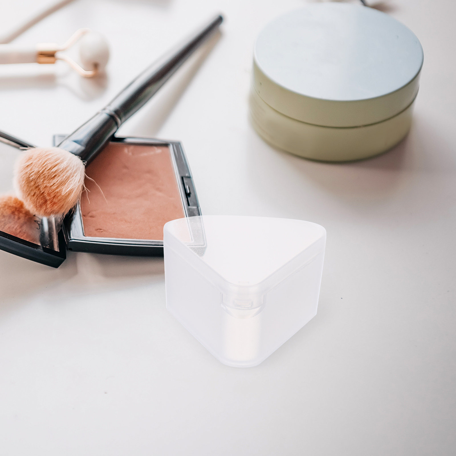 Beauty Makeup Sponge - 6Pcs Triangle Powder Puff Case Space