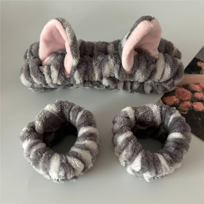 Makeup Beauty Set - 3pcs/set Cute Cat Ear Leopard Print