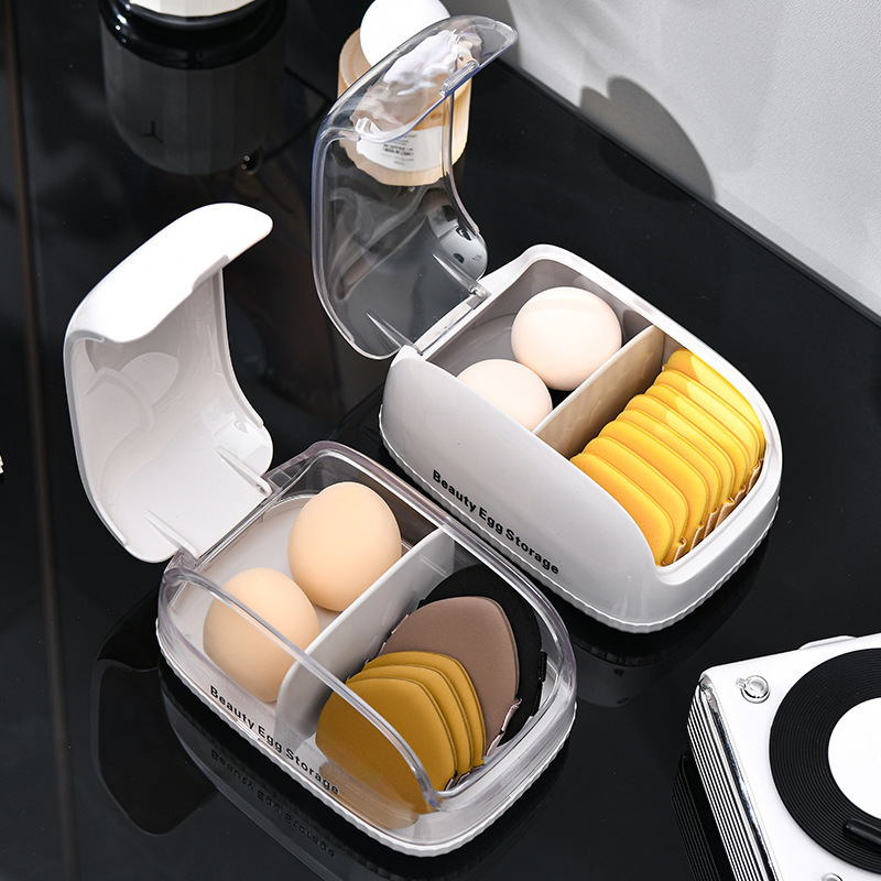 Beauty Makeup Sponge - Makeup Sponge Storage Box with Lid