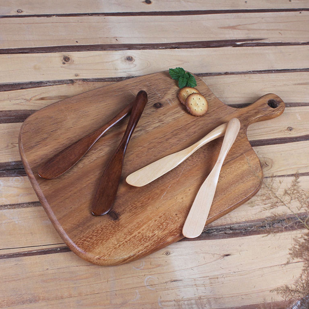 Beauty Makeup Cream - 4Pcs Wooden Makeup Supply Scrapers Premium
