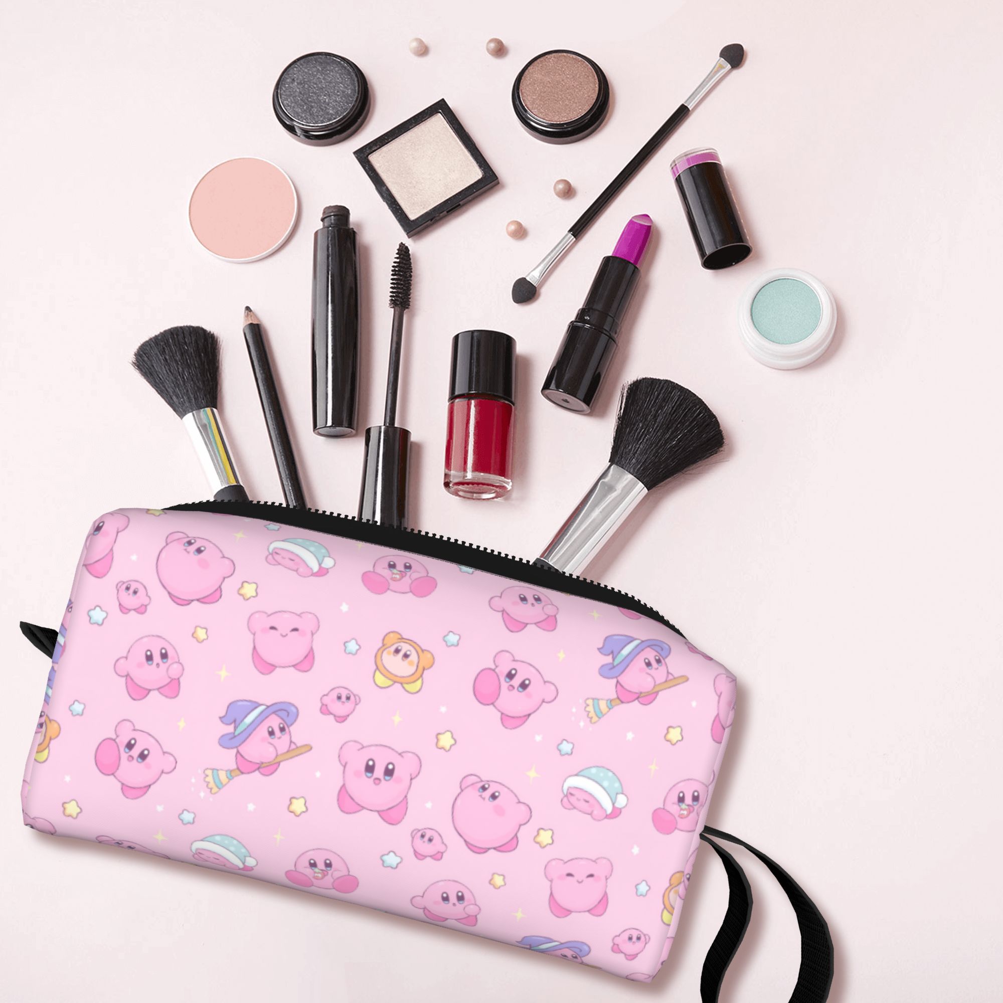 Beauty Makeup Game - Custom Kawaii K-Kirbys Travel Toiletry Bag