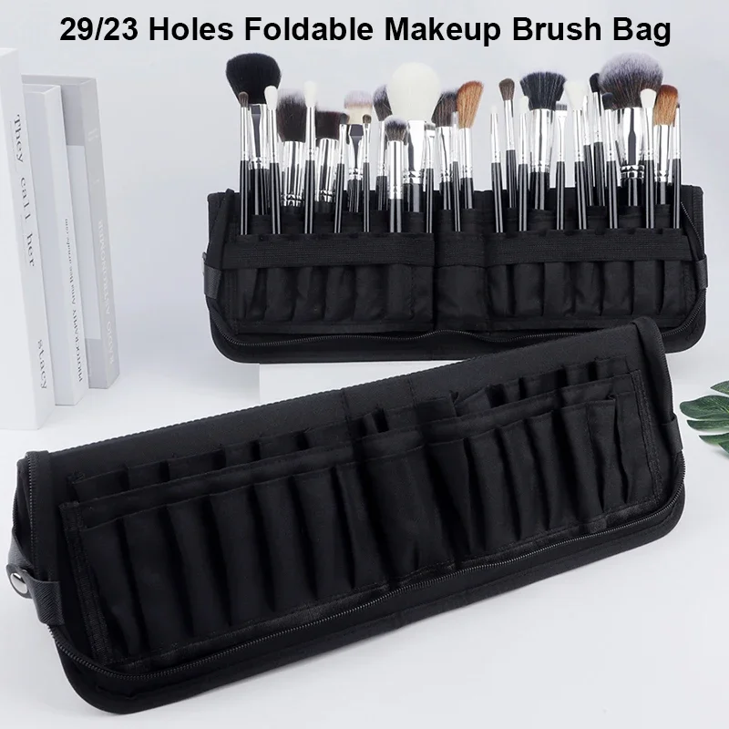 Makeup Beauty Set - 29/23 Holes Foldable Makeup Brush Bag