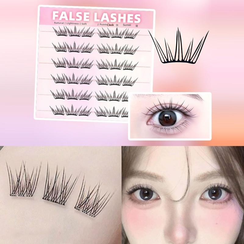 False Eyelashes Natural - 6 Rows Dense Natural False Eyelashes