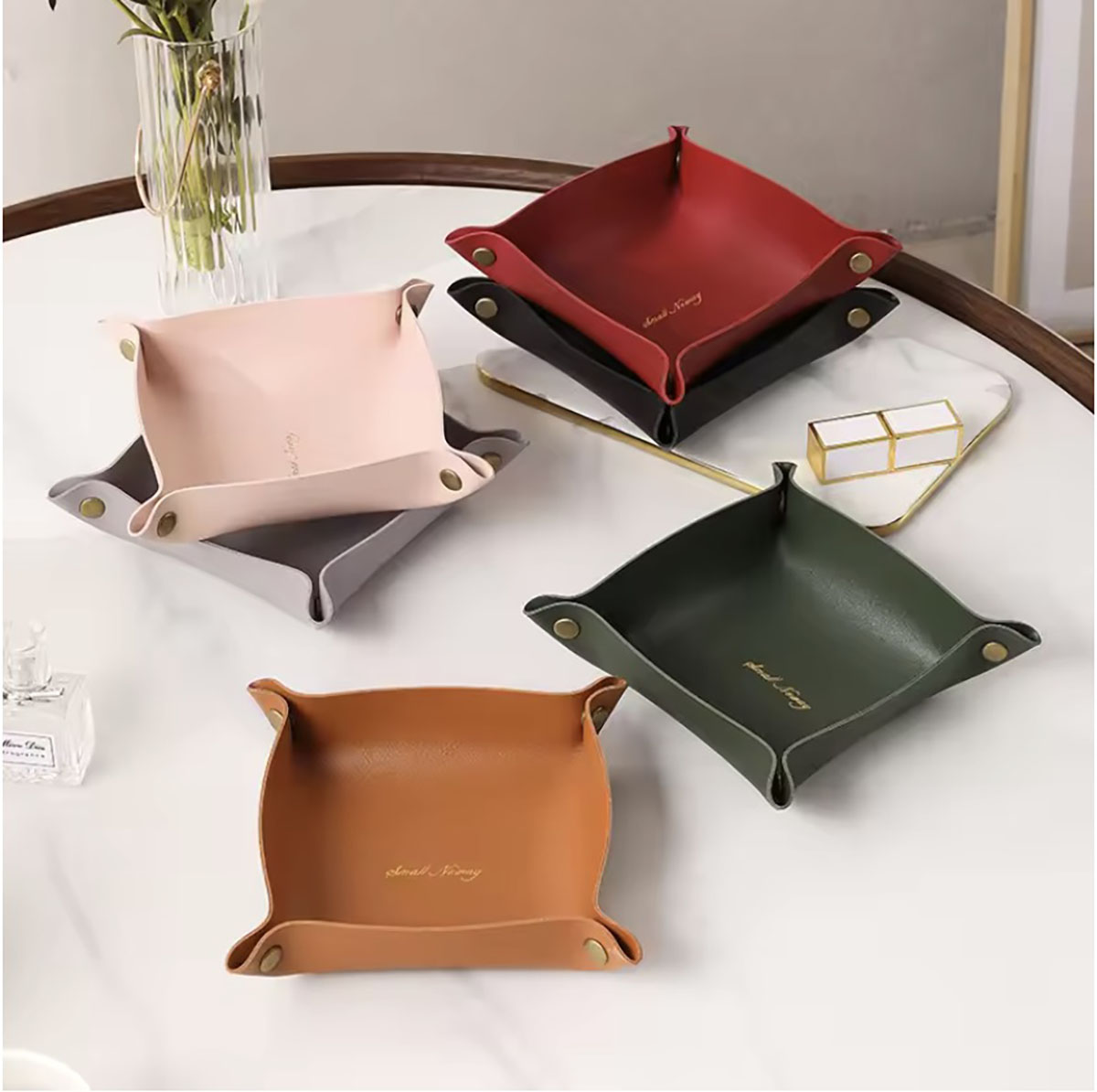 Nordic Style Leather Storage T - Beauty Makeup Box 评论和价格
