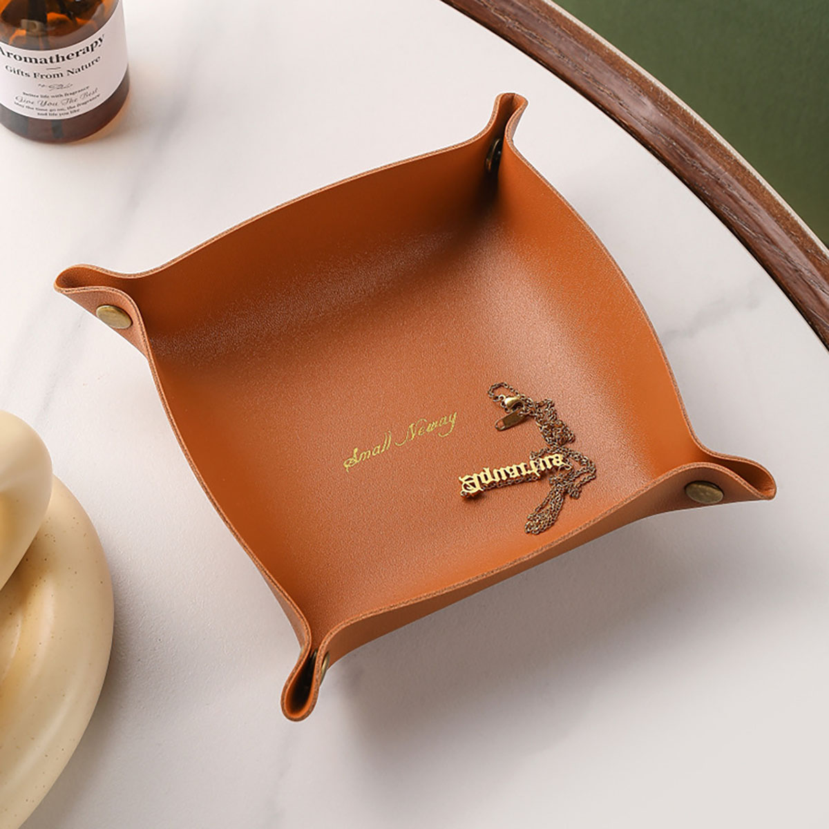 Nordic Style Leather Storage T - Beauty Makeup Box 评论和价格