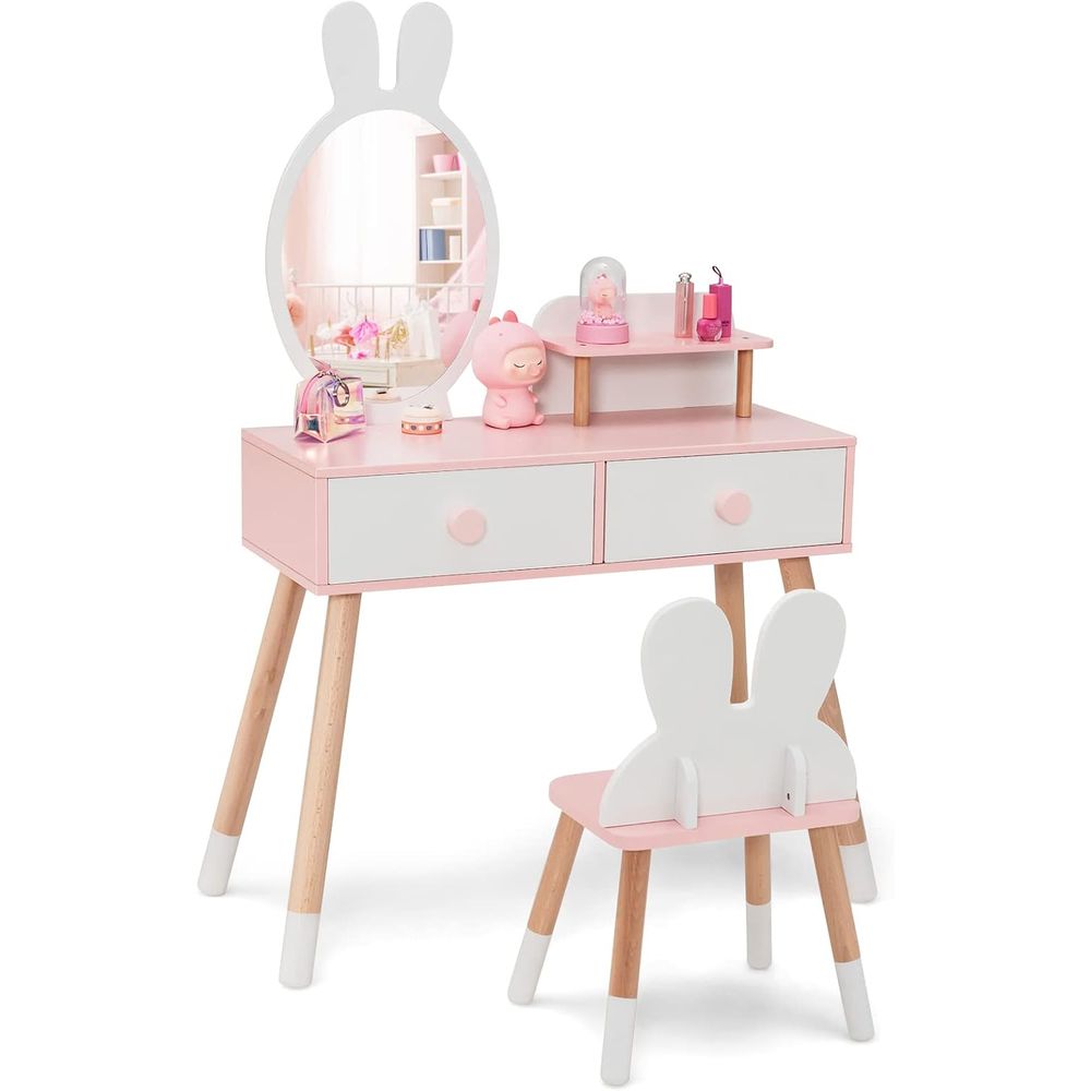 EY Kids Vanity, Rabbit Themed  - Beauty Makeup Set For Kids 评论和价格
