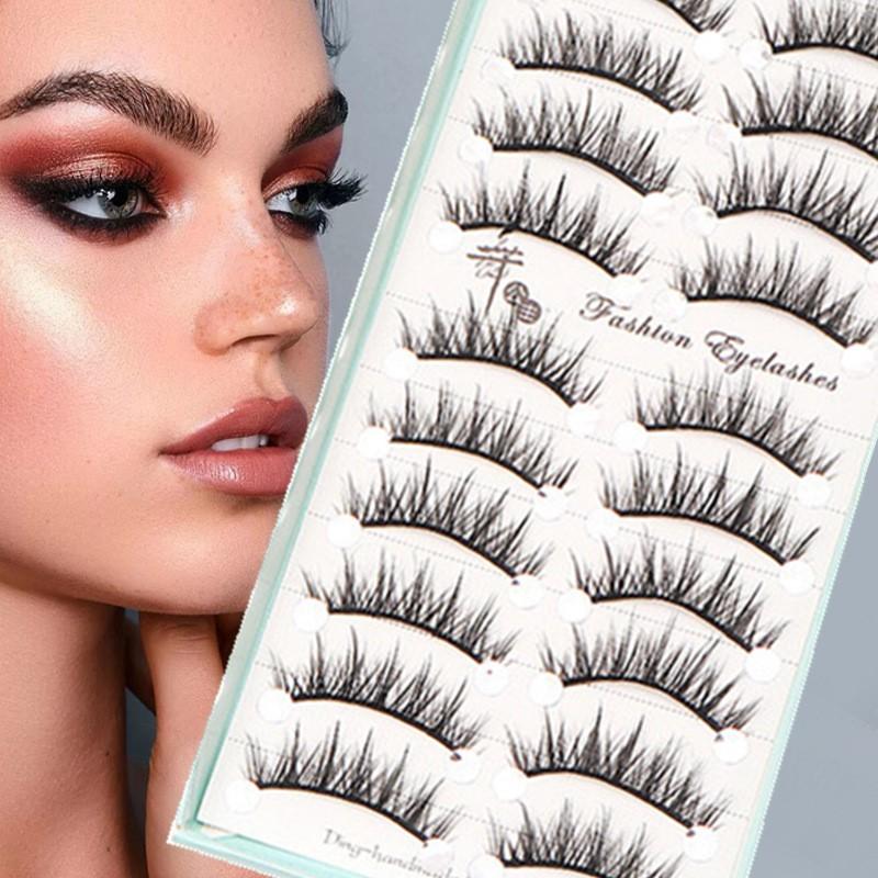 New 10 Pairs Natural Long Wisp - False Eyelashes Natural 评论和价格