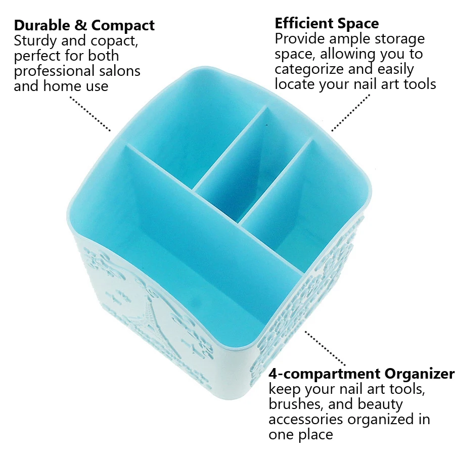 4-Compartment Nail Art Brush H - Beauty Makeup Box 评论和价格
