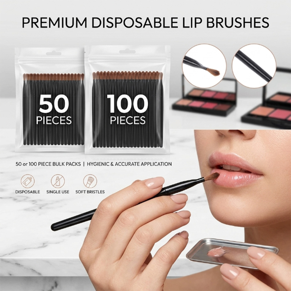 50/100pcs Disposable Lip Brush - Beauty Of Makeup 评论和价格