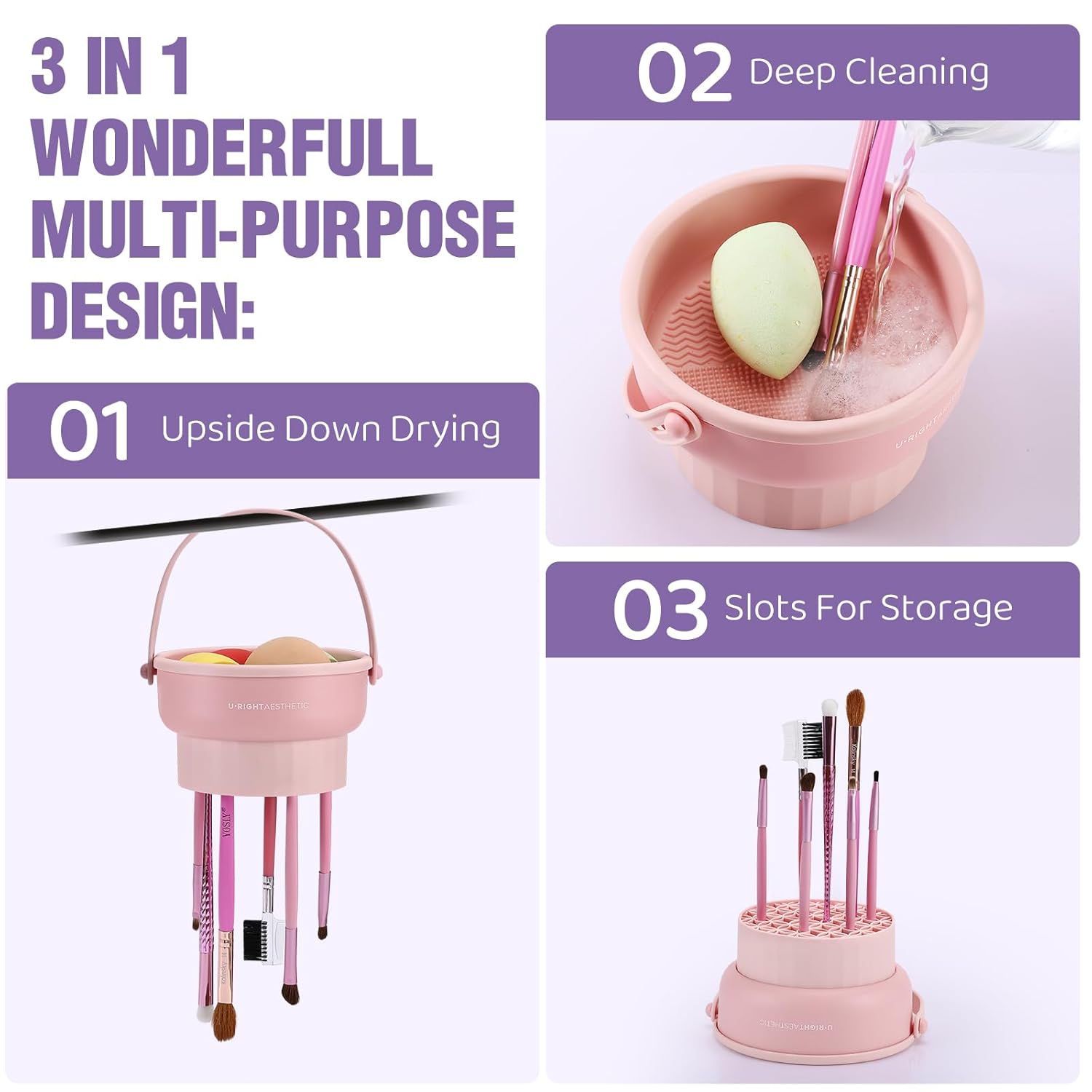 Makeup Brush Cleaning Bowl Bea - Makeup Beauty Set 评论和价格