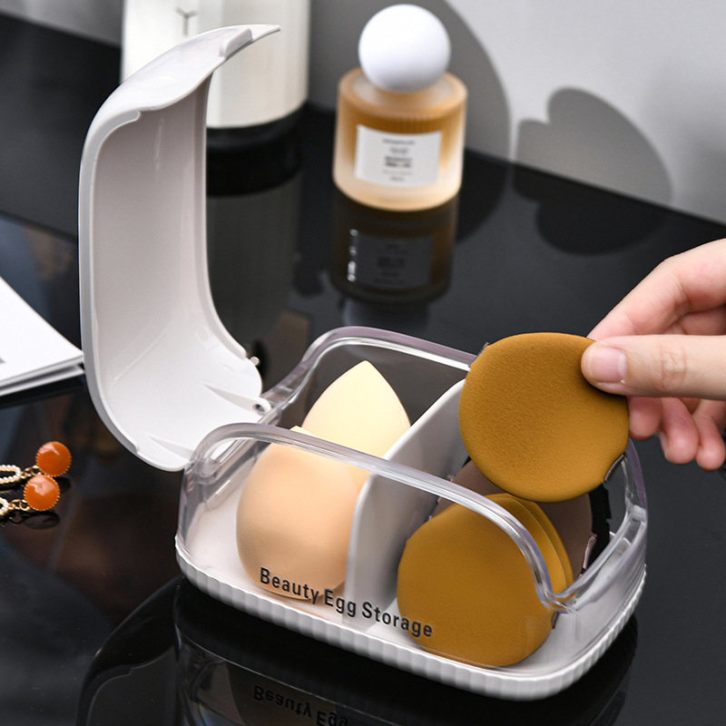 Makeup Sponge Storage Box with - Beauty Makeup Sponge 评论和价格