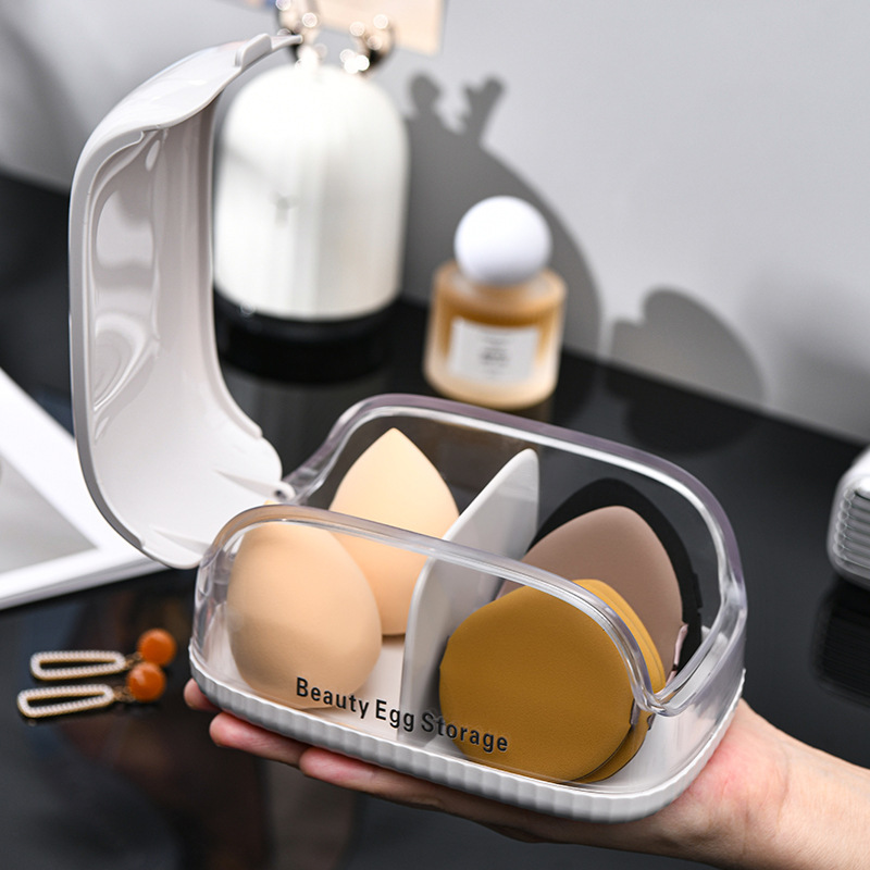 Makeup Sponge Storage Box with - Beauty Makeup Sponge 评论和价格