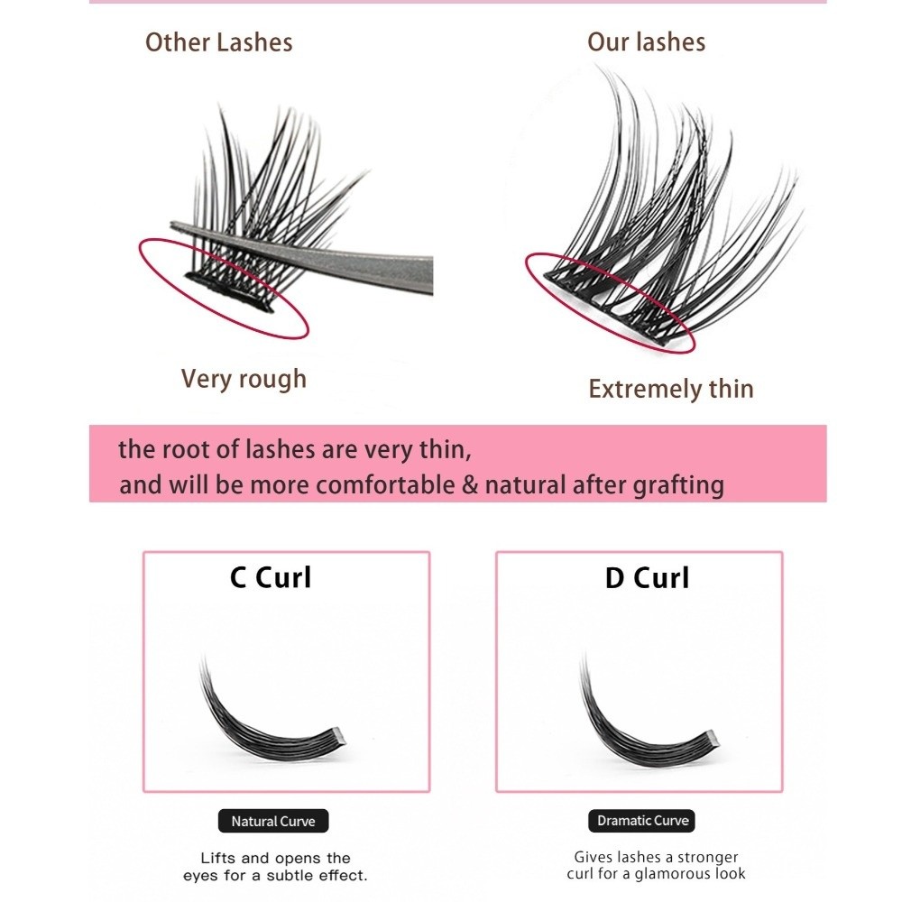 Natural Look DIY Lashes Extens - False Eyelashes Natural 评论和价格