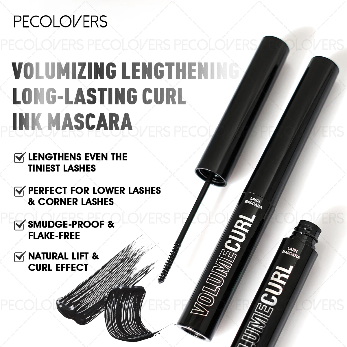 1PC [Gifts for Girls]  Black M - Waterproof Mascara Wand 评论和价格