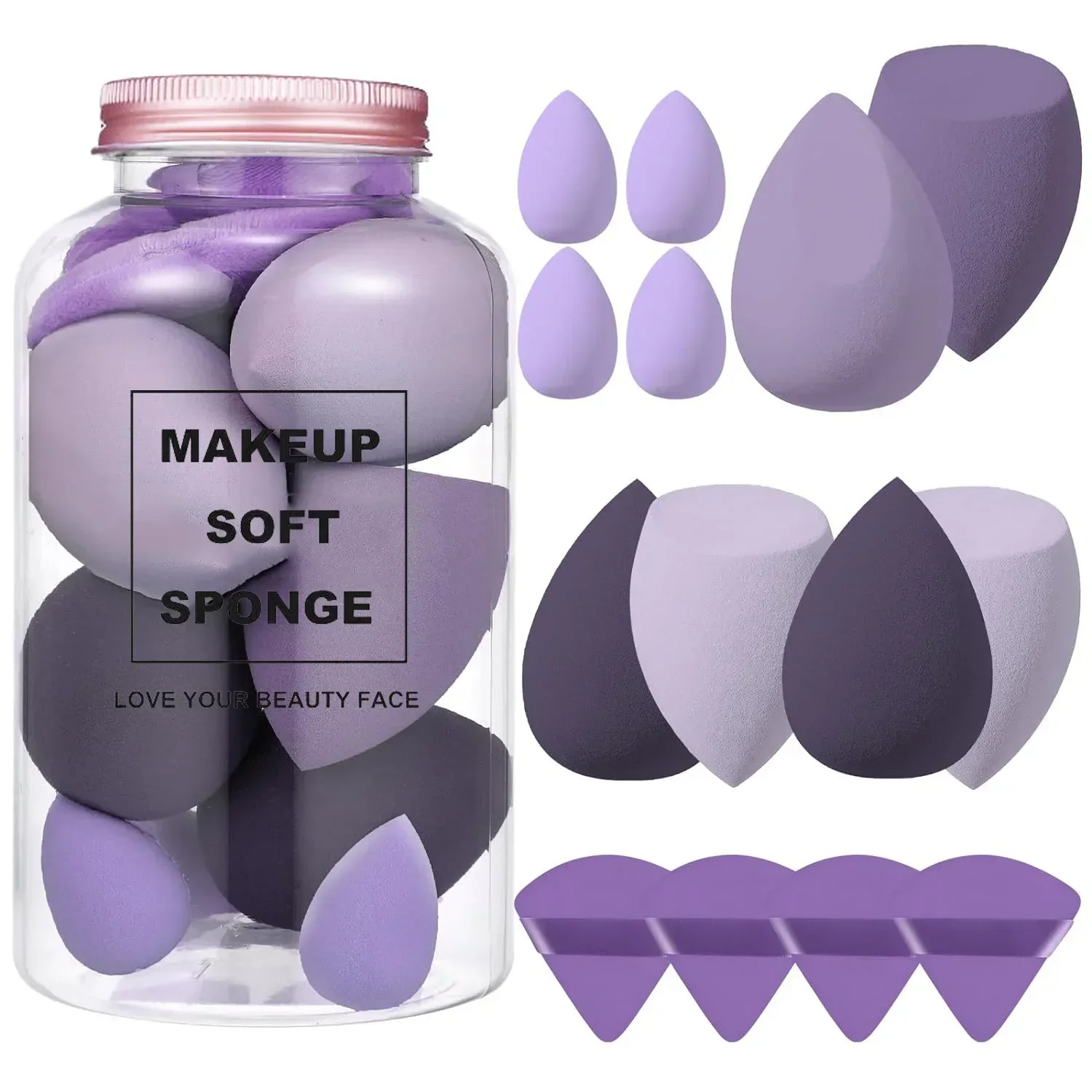 12/14Pcs Makeup Sponge Blender - Beauty Makeup Egg 评论和价格