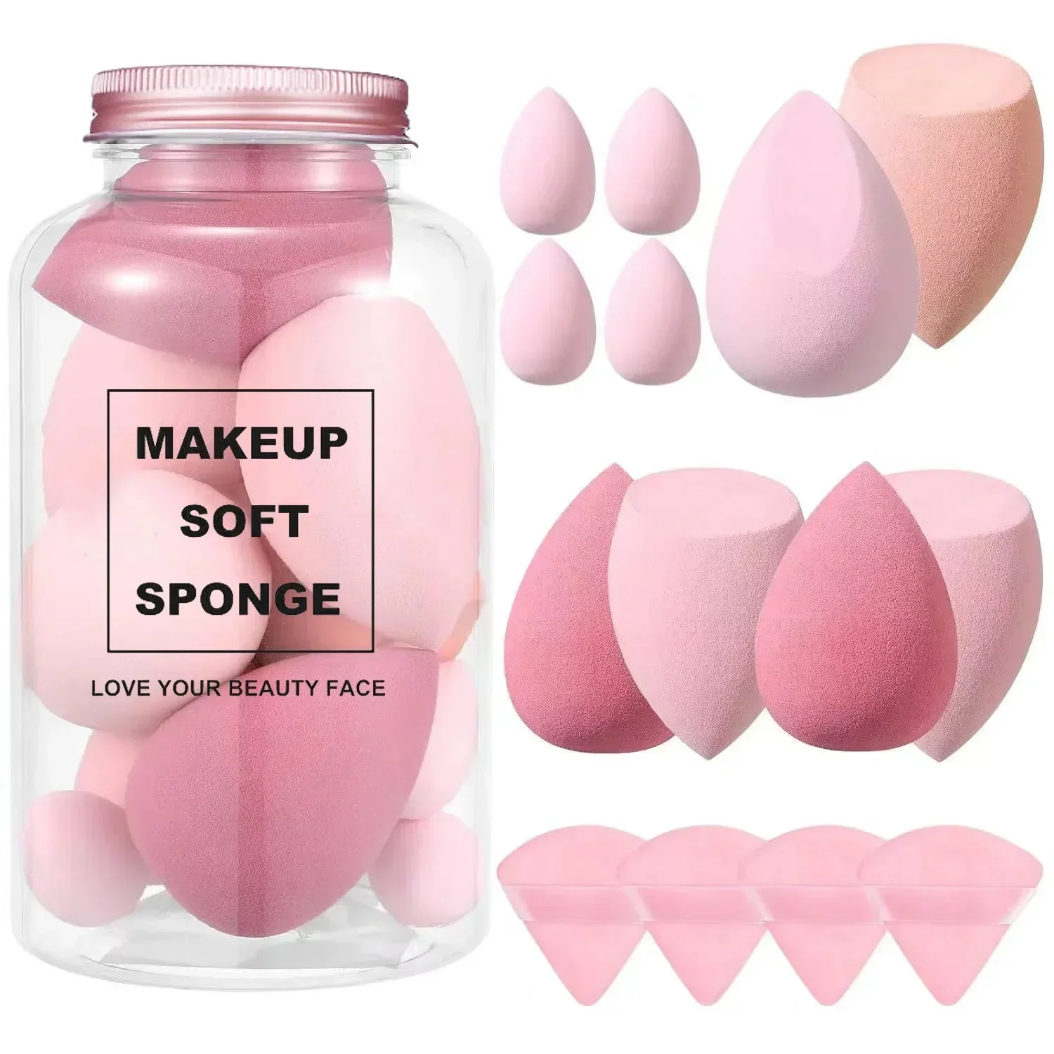 12/14Pcs Makeup Sponge Blender - Beauty Makeup Egg 评论和价格