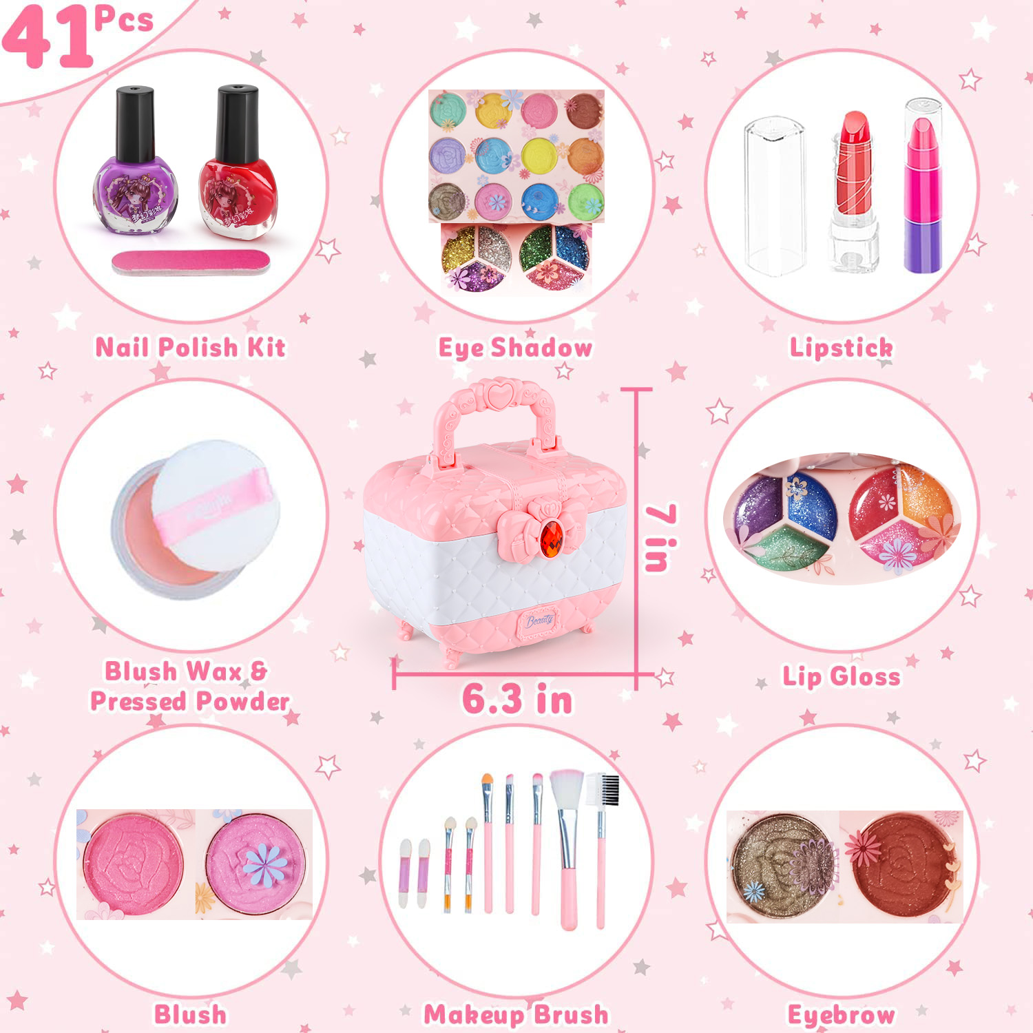 Kids Makeup Toy Kit for Girls, - Beauty Makeup Set For Kids 评论和价格