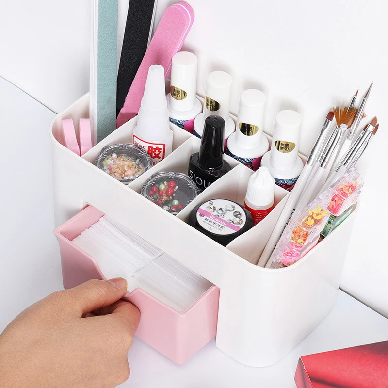Nail Art Organizer Desktop Dra - Beauty Makeup Box 评论和价格