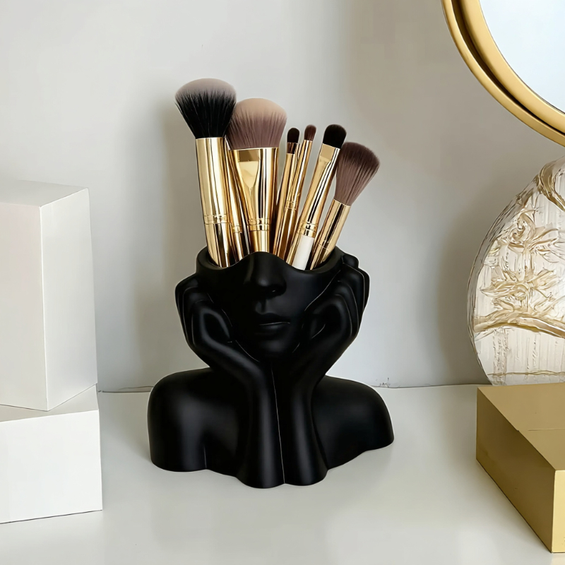 Face Shape Makeup Brush Holder - Beauty Makeup Artist 评论和价格
