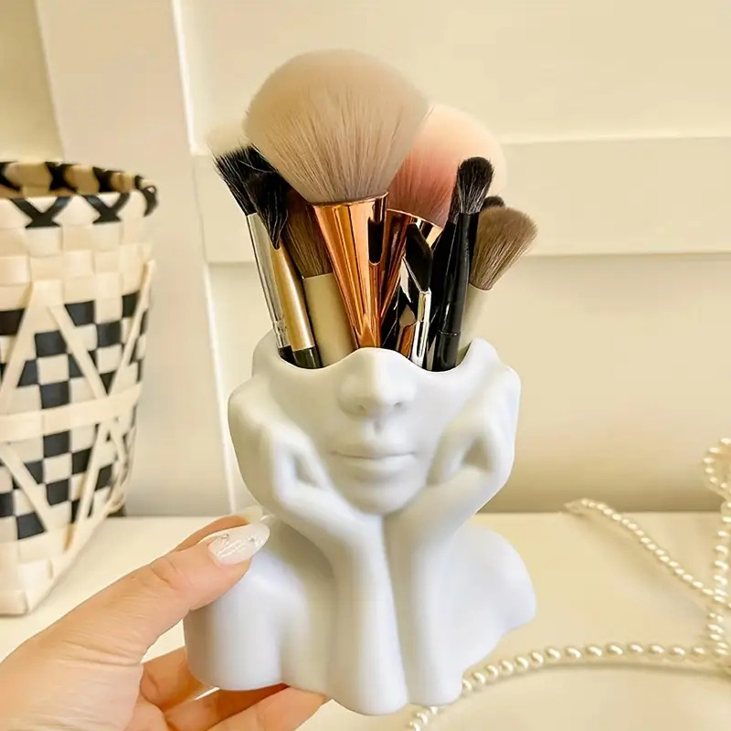 Face Shape Makeup Brush Holder - Beauty Makeup Artist 评论和价格