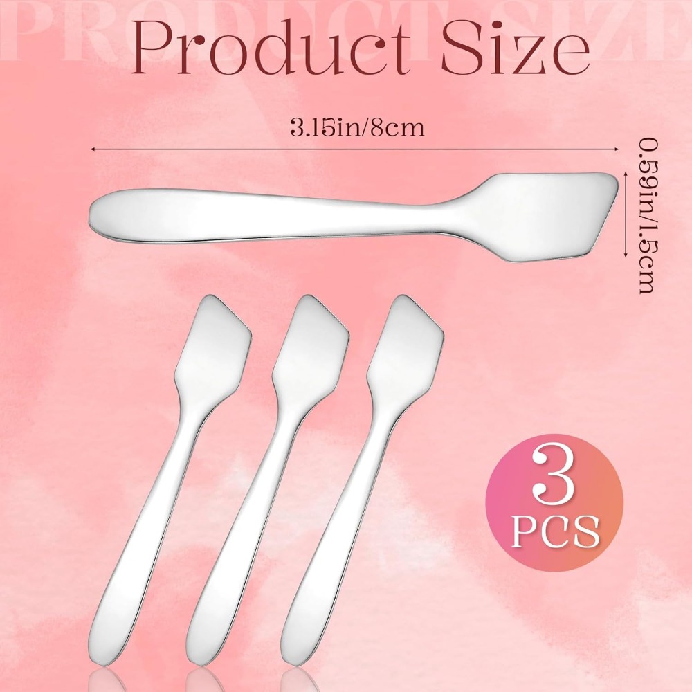 3-Piece Mini Stainless Steel M - Beauty Makeup Cream 评论和价格
