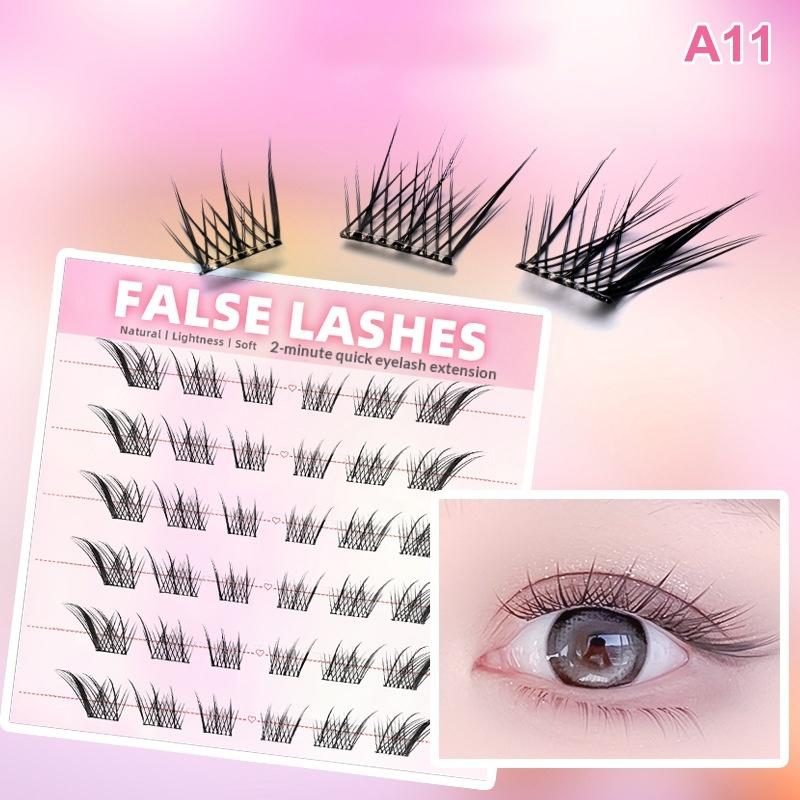6 Rows Dense Natural False Eye - False Eyelashes Natural 评论和价格