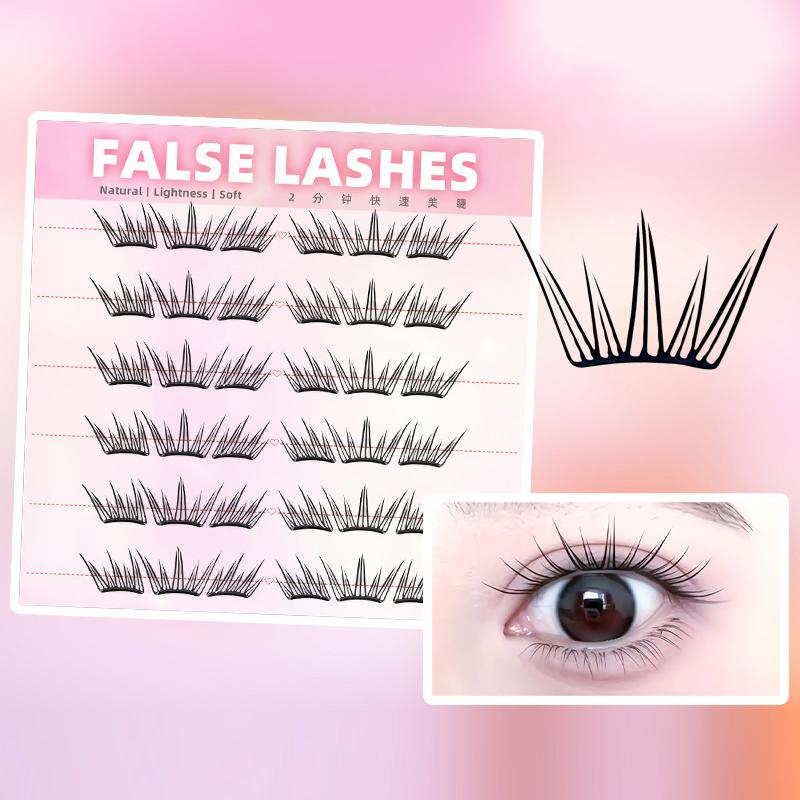 6 Rows Dense Natural False Eye - False Eyelashes Natural 评论和价格